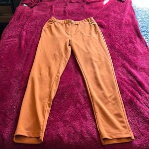 Rust/orange slacks with pockets : stretch waist